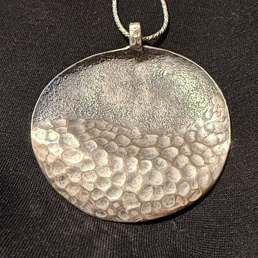 Silpada Silver Textured Pendant Necklace